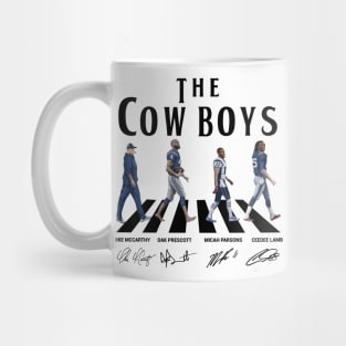 Cowboys Walking Abbey Road Signatures Football Mug